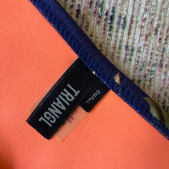 TRIANGL Blue Floral Neoprene Bikini Bottoms Size Small - Picture 5 of 6